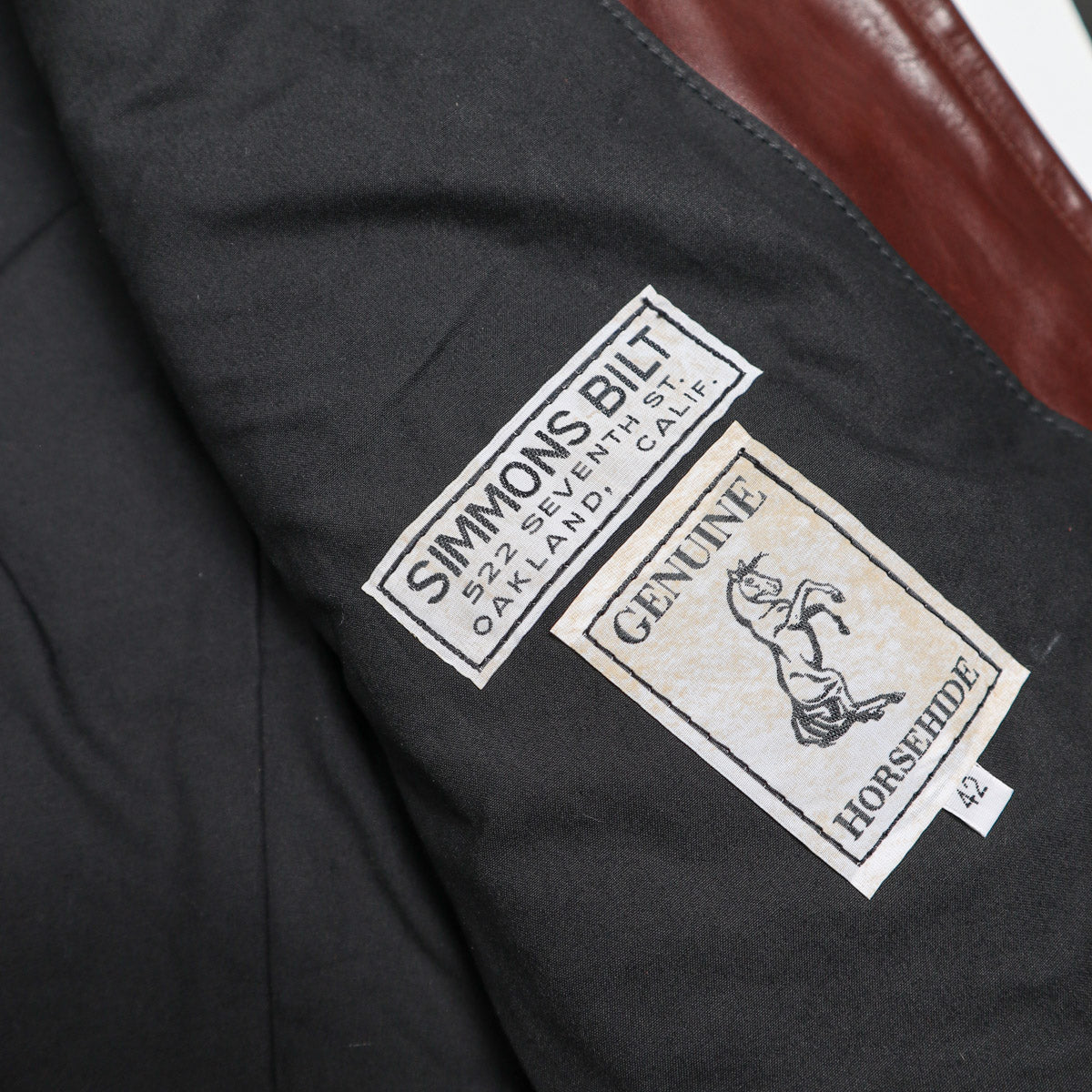 Brooklyn Clothing X Simmons Bilt Tail Gunner Japanese Horsehide Chocolate Brown