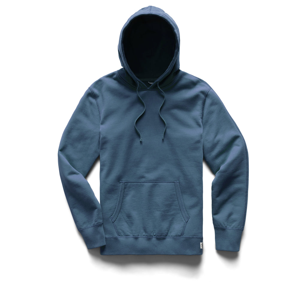 Lightweight Terry Pullover Hoodie Washed Blue