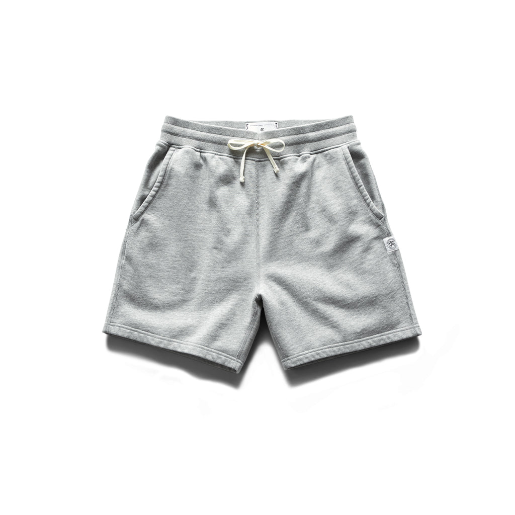 Midweight Terry 6" Short Heather Grey