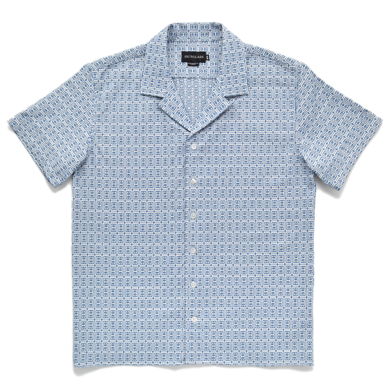 Geometric Jacquard S/S Havana Shirt