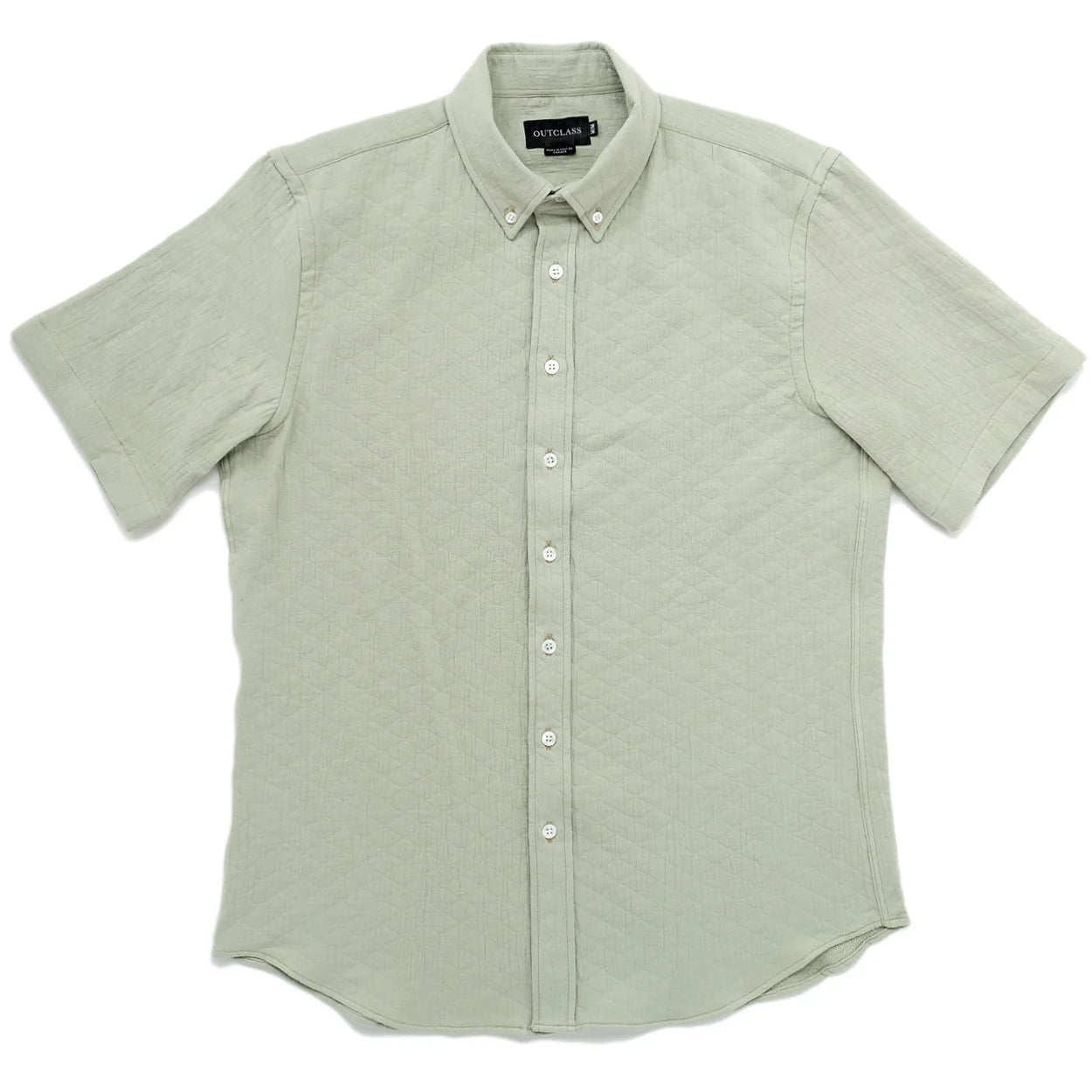 Mint Quilted Short Sleeve Classic Shirt