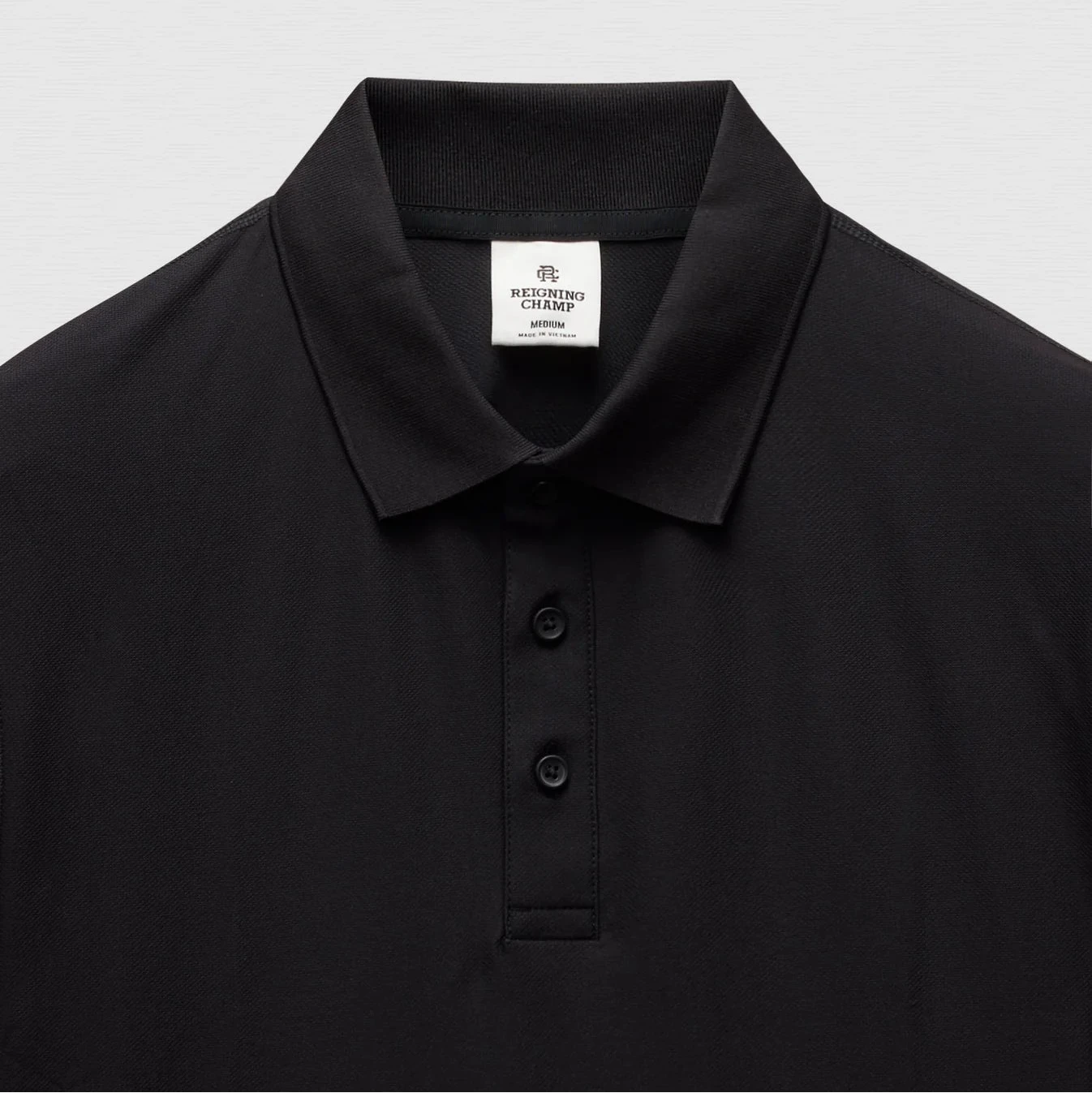 Tech Pique Playoff Polo Black