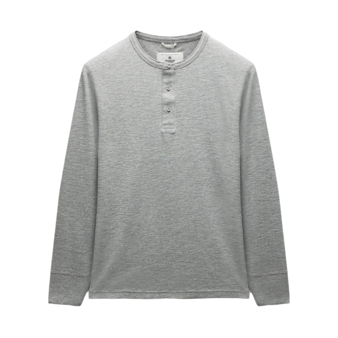 1x1 Slub Slim Henley Heather Grey