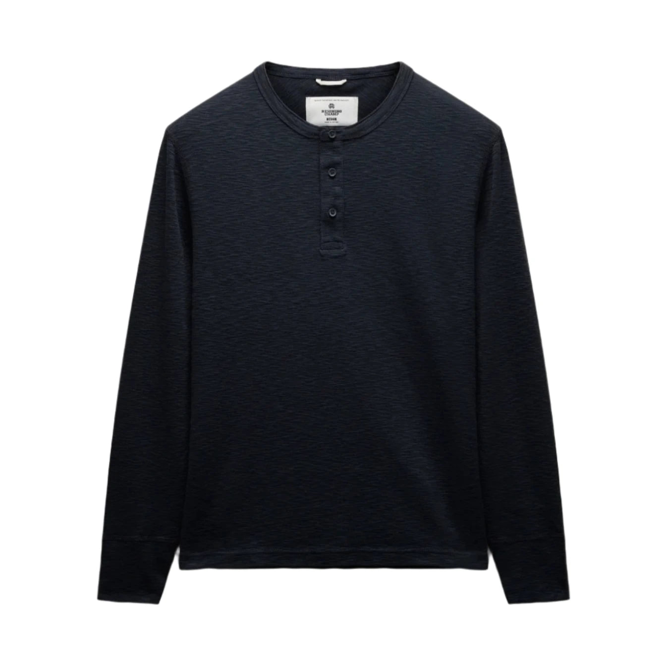 1x1 Slub Slim Henley Navy