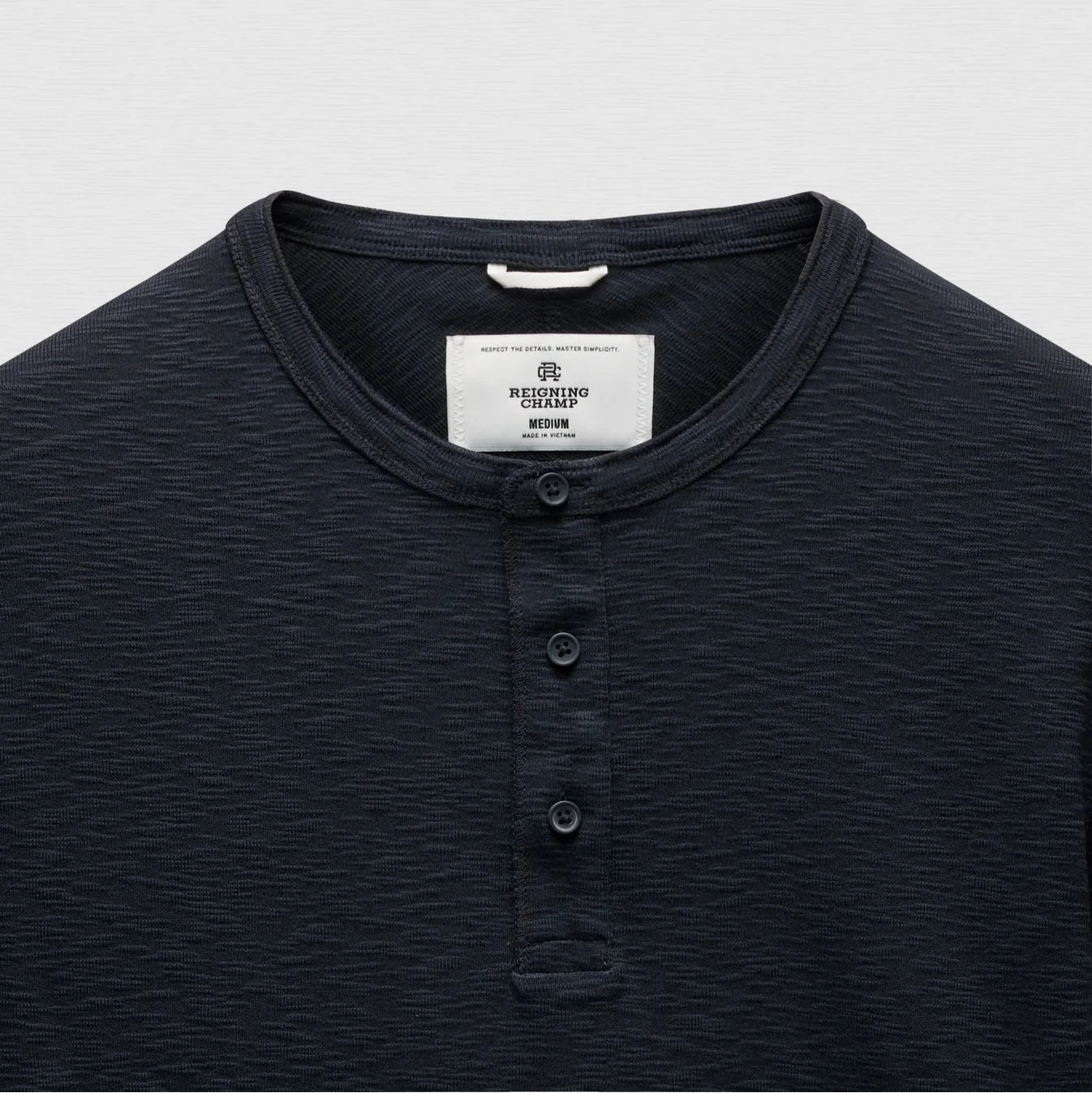 1x1 Slub Slim Henley Navy