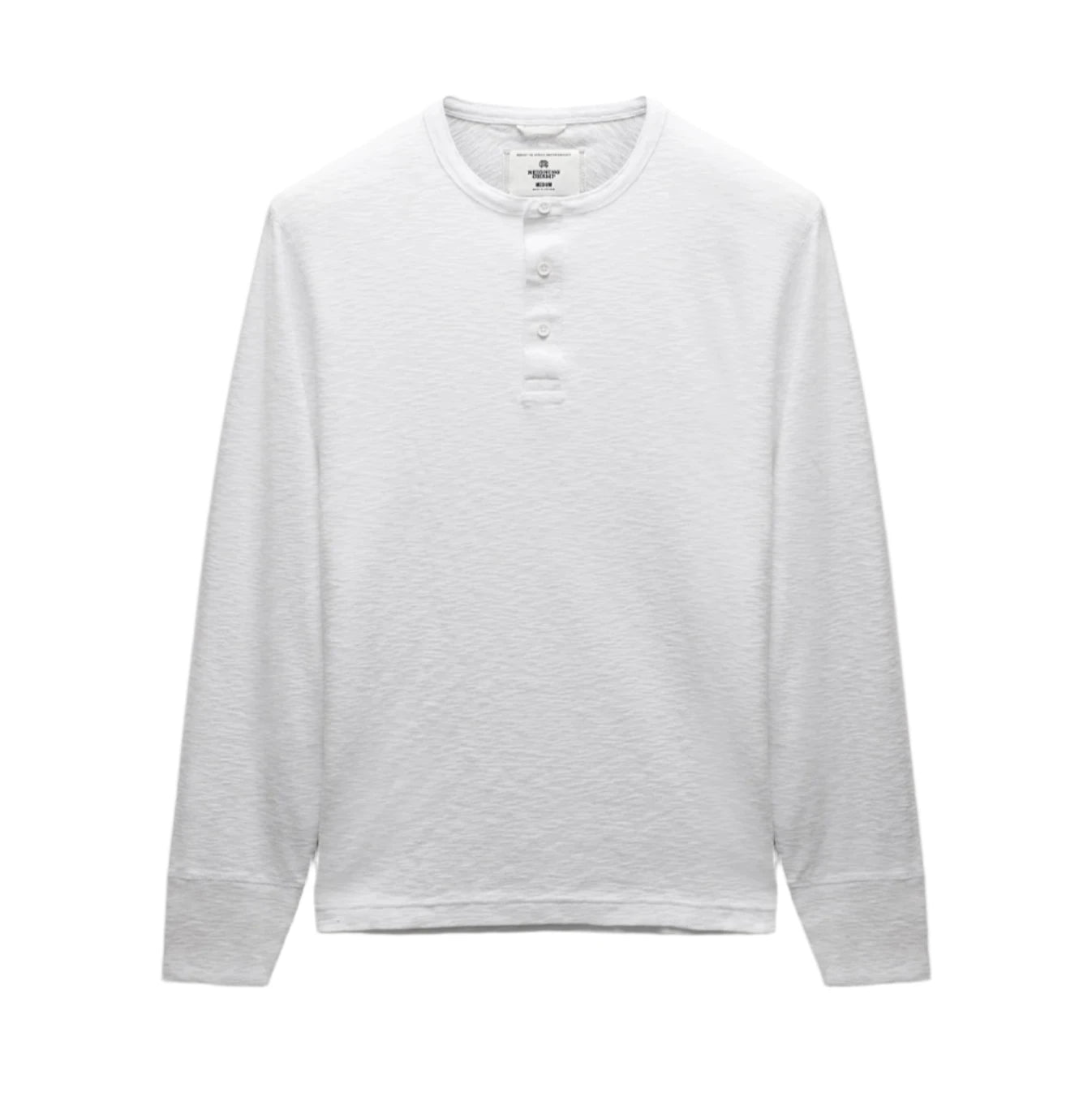 1x1 Slub Slim Henley White