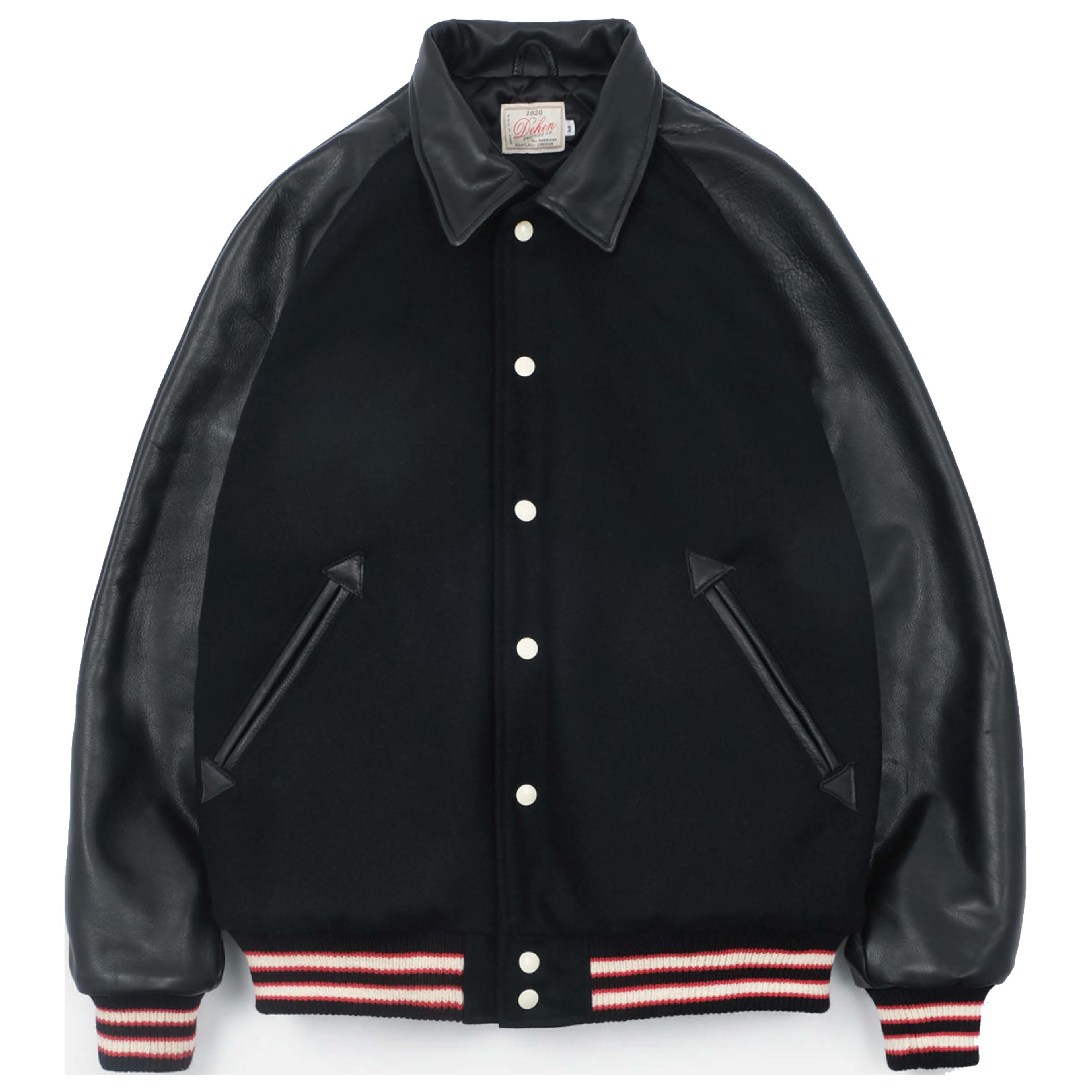 Raglan Varsity Jacket Black/Black