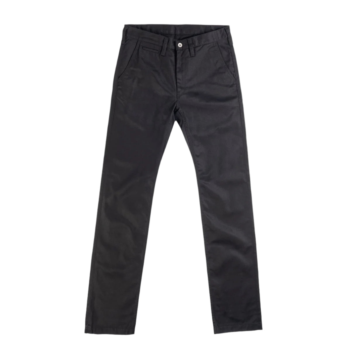 IH-721-BLK 9oz Mercerised Selvedge Cotton Slim Tapered Chinos Black