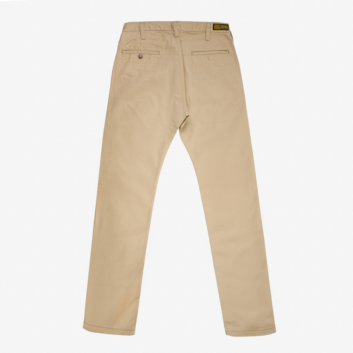 IH-721-KHA 9oz Mercerised Selvedge Cotton Slim Tapered Chinos Khaki