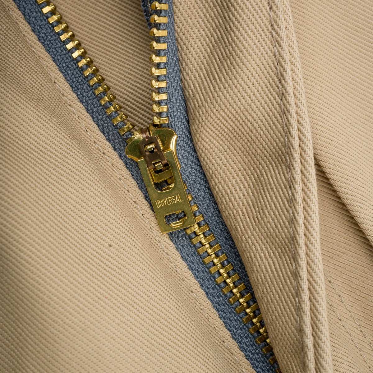 IH-721-KHA 9oz Mercerised Selvedge Cotton Slim Tapered Chinos Khaki