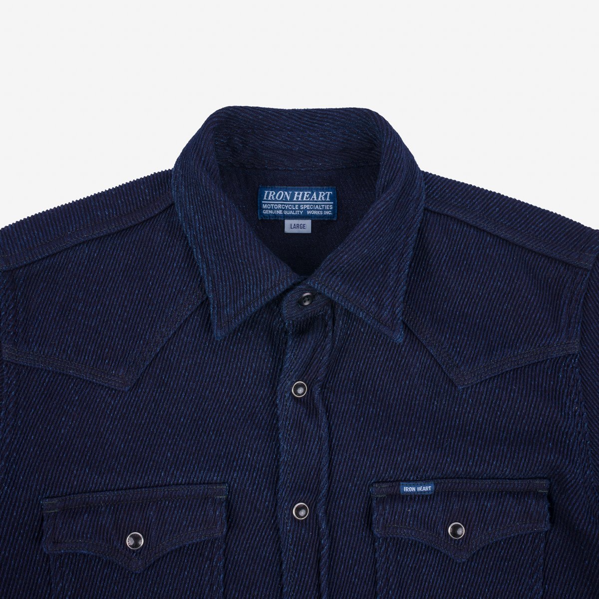 IHSH-208-IND 14oz Kersey Western Shirt Indigo