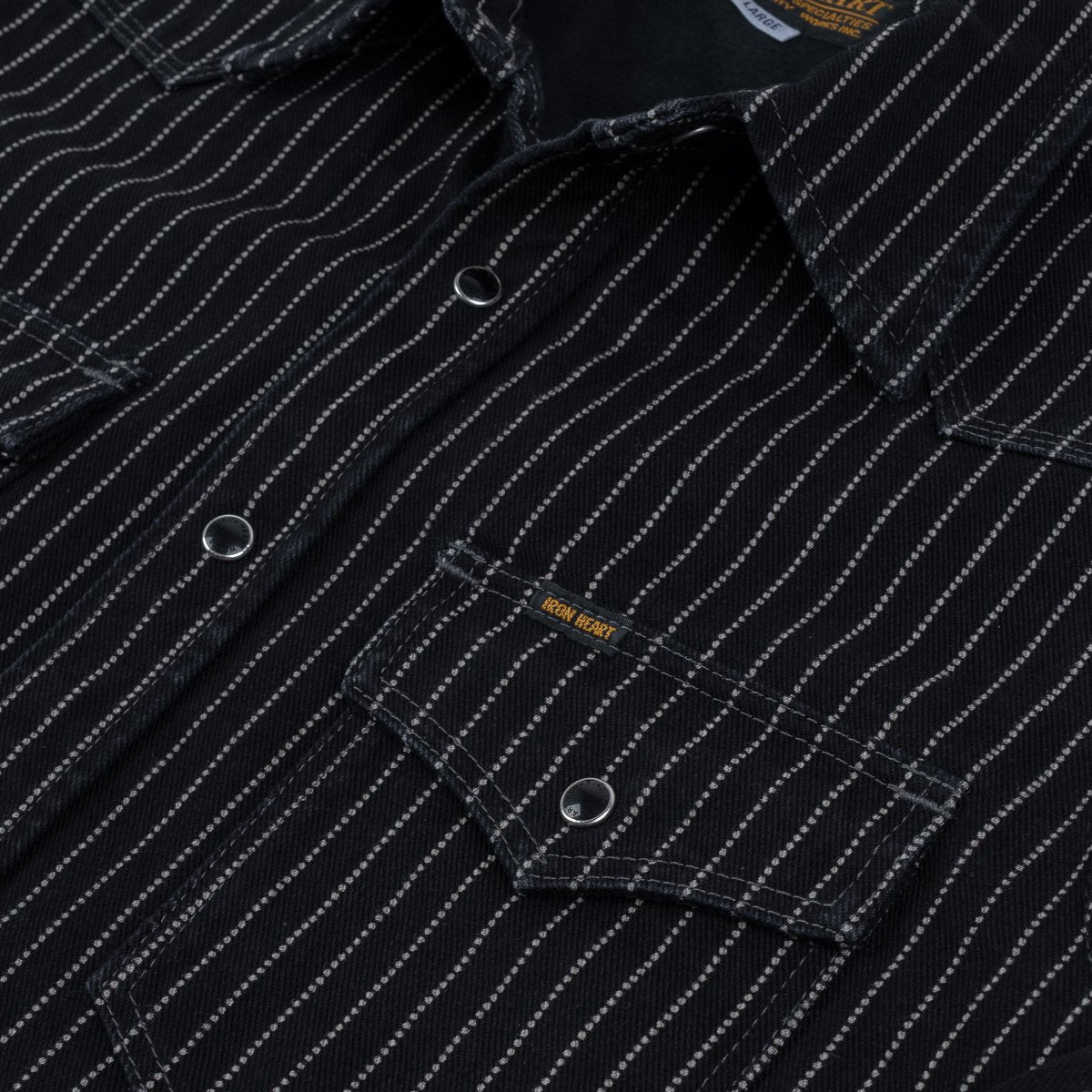IHSH-62-BLK 12oz Wabash Western Shirt Black
