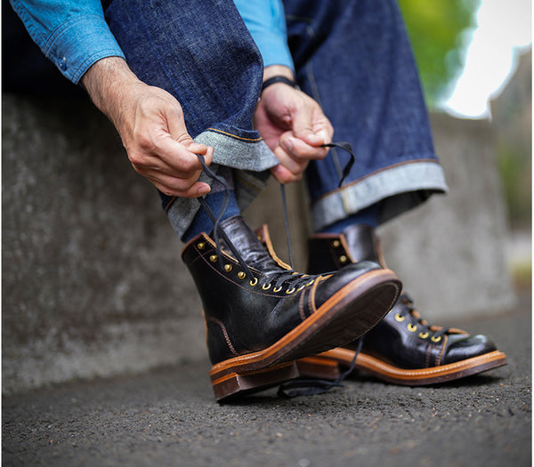 Monkey Boots Shinki Hikaku Horsebutt Black