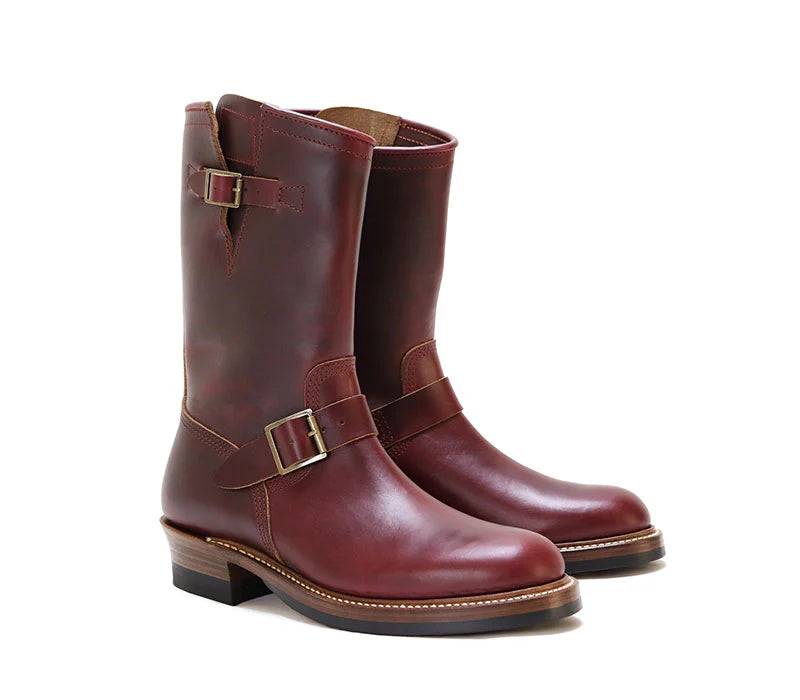 LK-003 Wabash Engineer Boots Horween CXL Burgundy