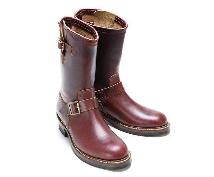 LK-003 Wabash Engineer Boots Horween CXL Burgundy