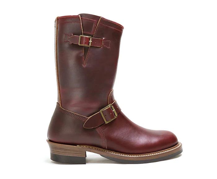 LK-003 Wabash Engineer Boots Horween CXL Burgundy