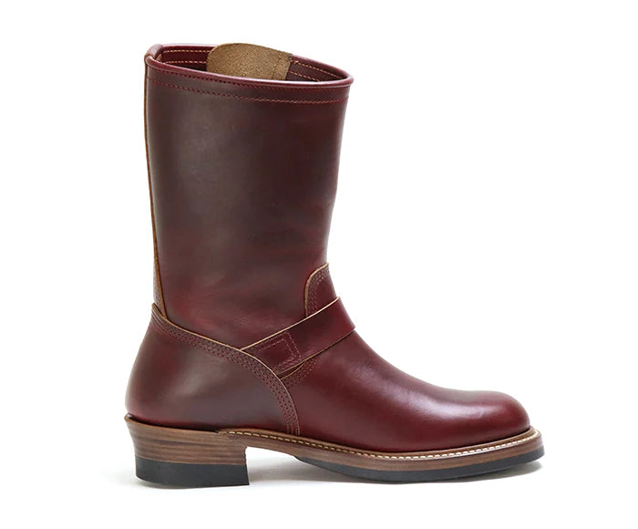 LK-003 Wabash Engineer Boots Horween CXL Burgundy