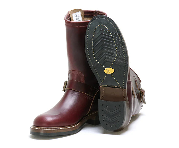 LK-003 Wabash Engineer Boots Horween CXL Burgundy