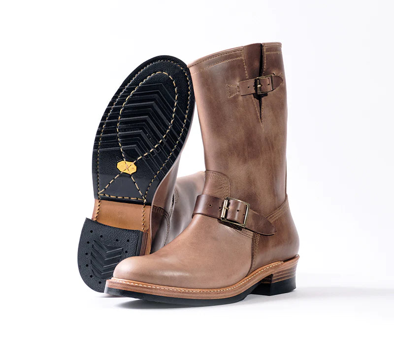 LK-003 Wabash Engineer Boots Horween CXL Natural
