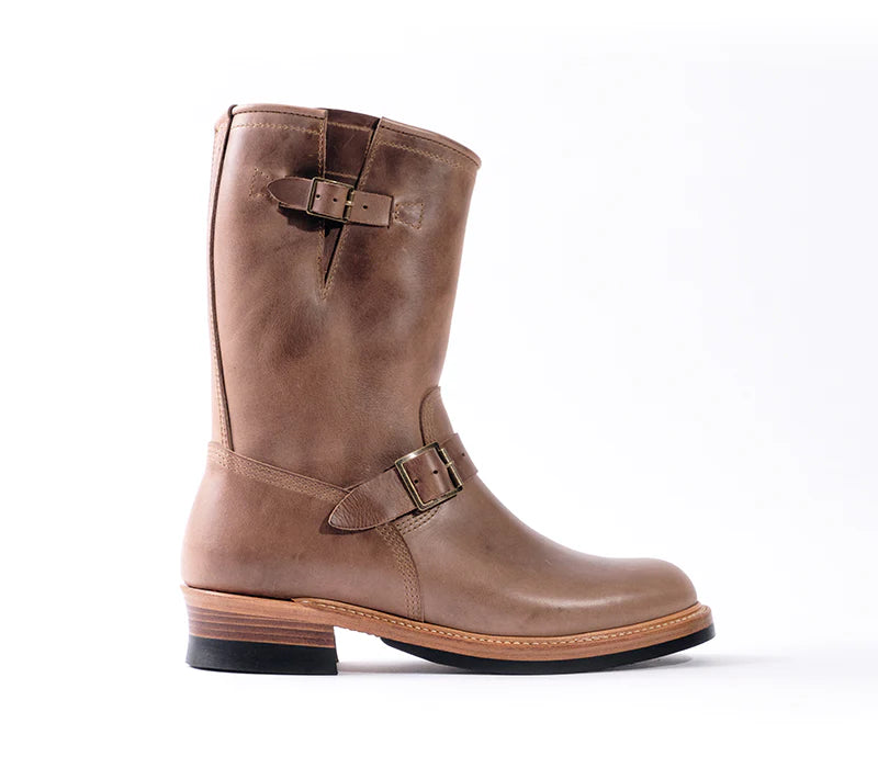 LK-003 Wabash Engineer Boots Horween CXL Natural