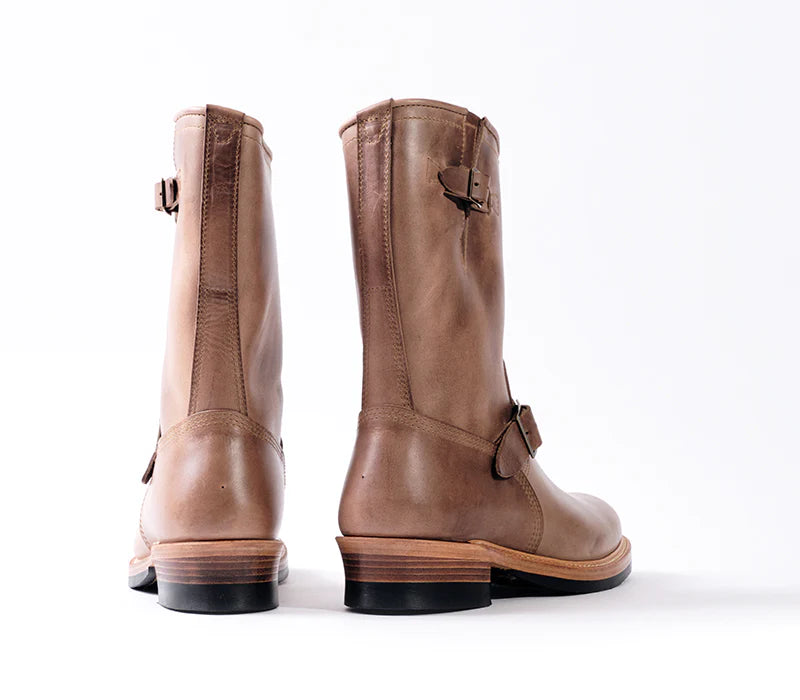 LK-003 Wabash Engineer Boots Horween CXL Natural