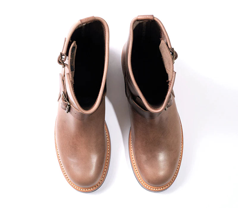 LK-003 Wabash Engineer Boots Horween CXL Natural