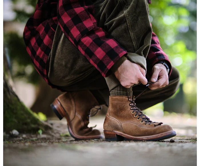 LK-004 Donkey Puncher Boots Horween CXL Natural Roughout