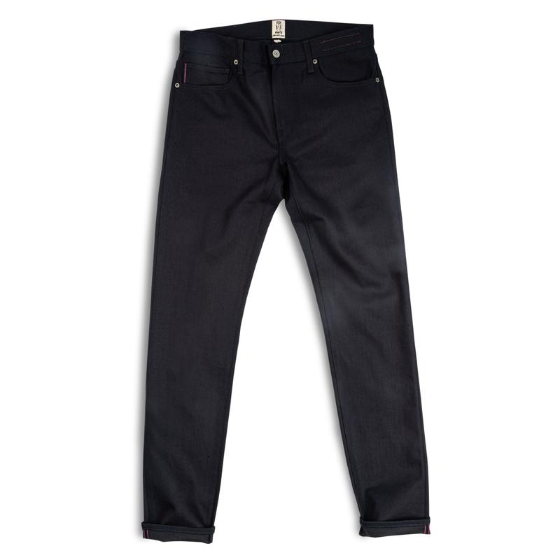 The Pen 10.5oz Raw Indigo/Black Selvedge Denim