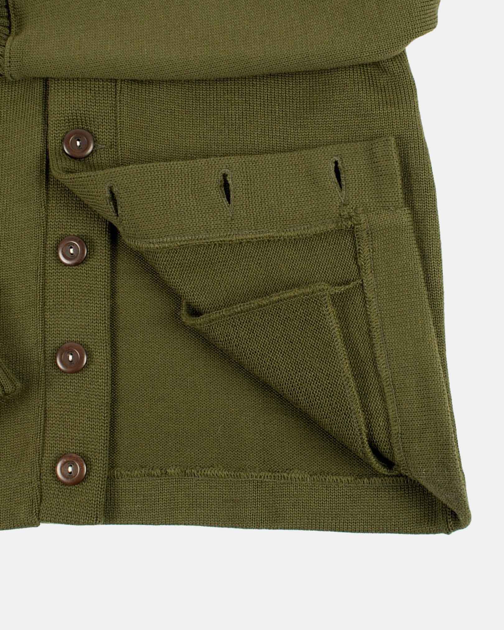 Classic Cardigan Sweater Loden Green