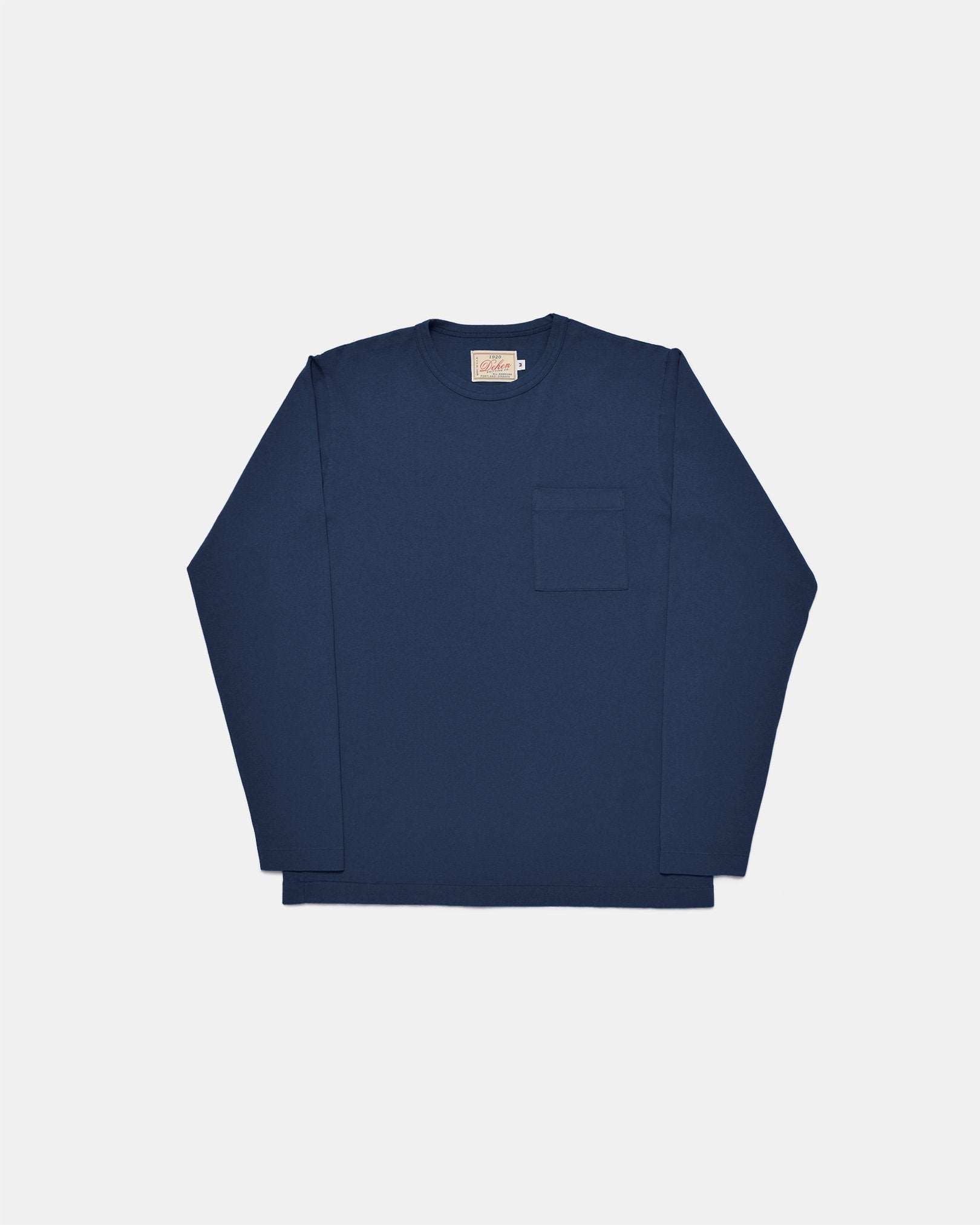 Heavy Duty Long Sleeve Pocket Tee Navy