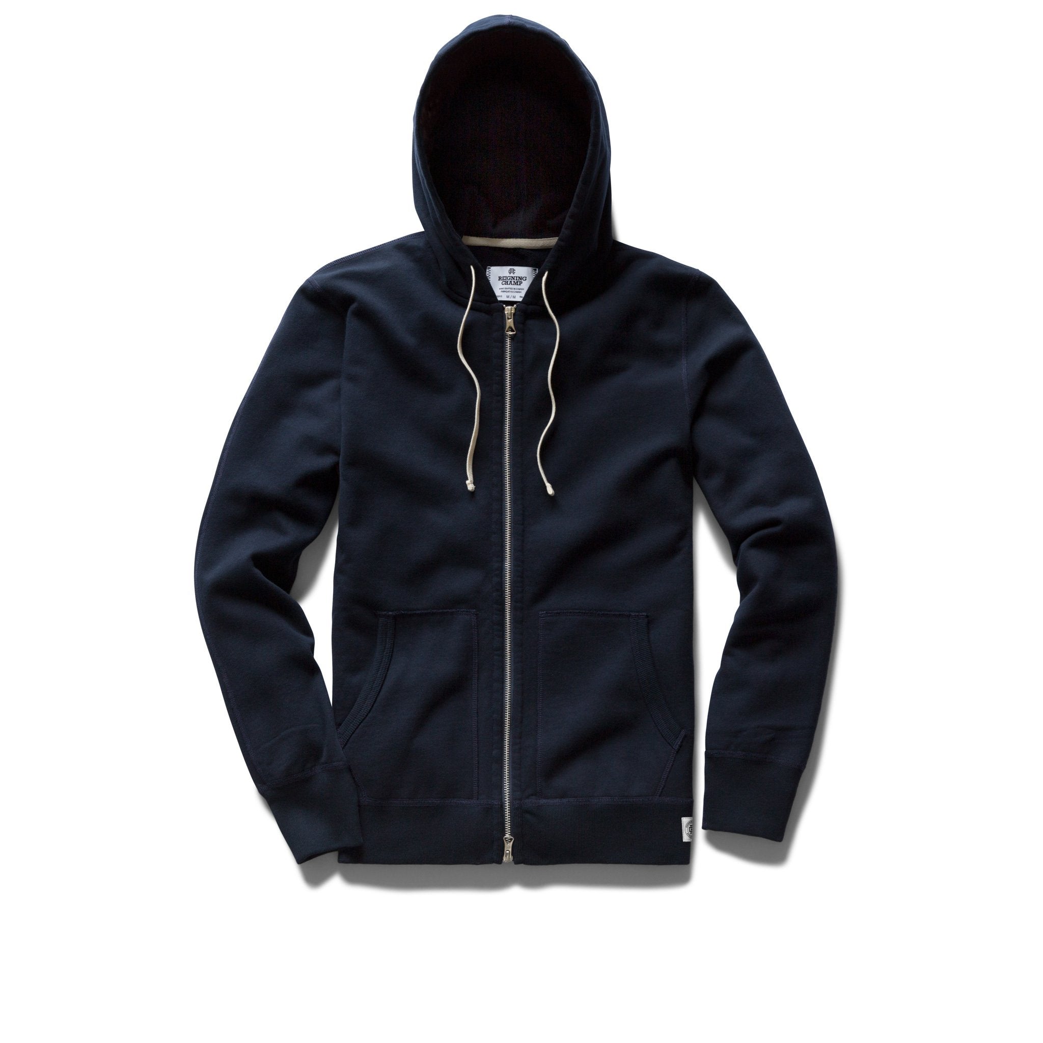 Midweight Terry Zip Hoodie Navy