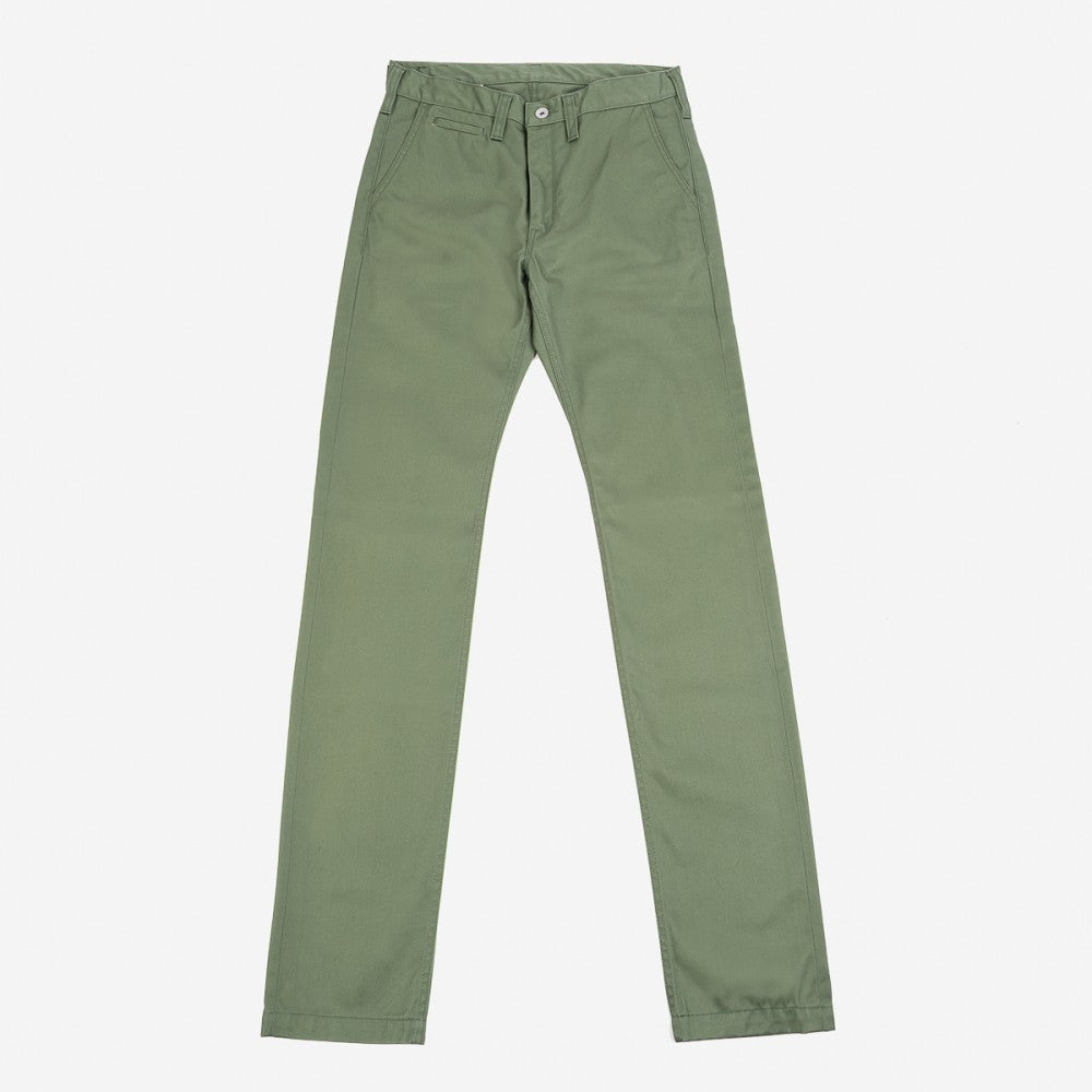 IH-721-OLV 9oz Mercerised Cotton Chino Olive