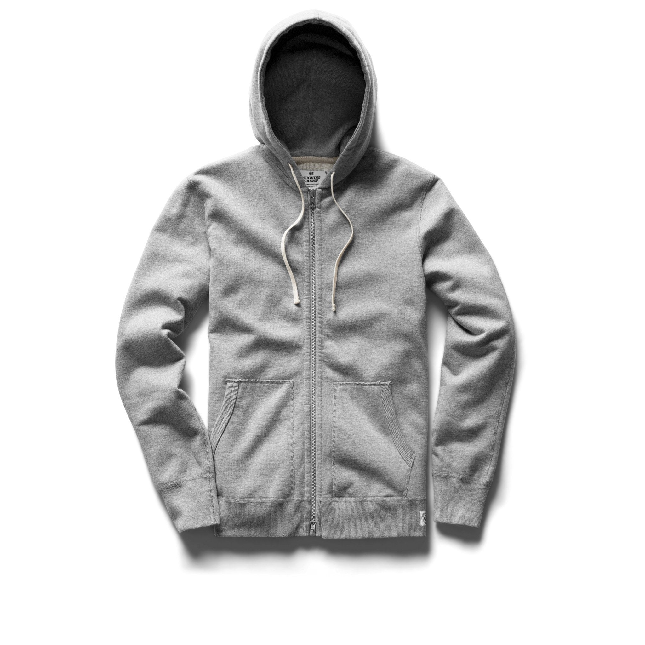 Midweight Terry Zip Hoodie Heather Grey