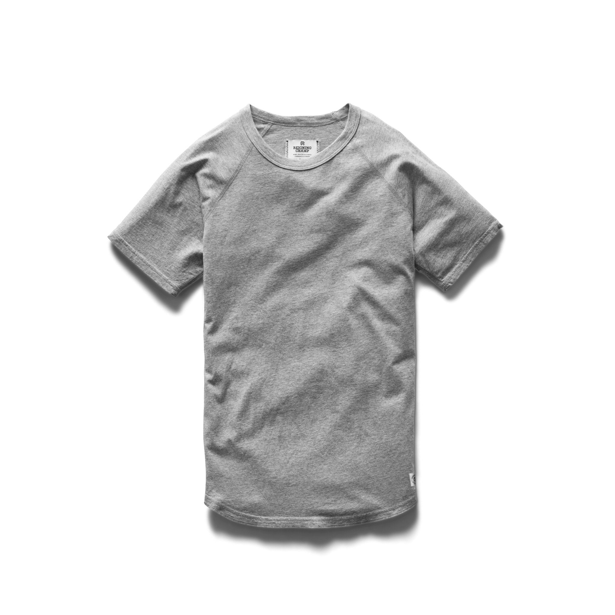 Cotton Jersey Raglan T-Shirt Heather Grey