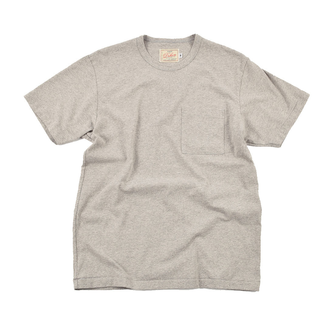 Heavy Duty Pocket Tee Heather Grey