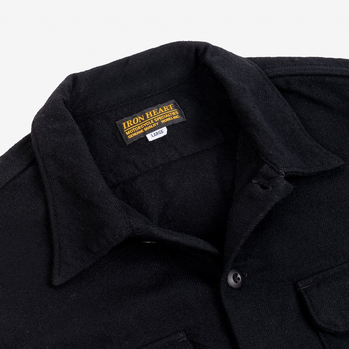 IHSH-346-BLK 10oz Recycled Nylon Mechanic Work Shirt Black