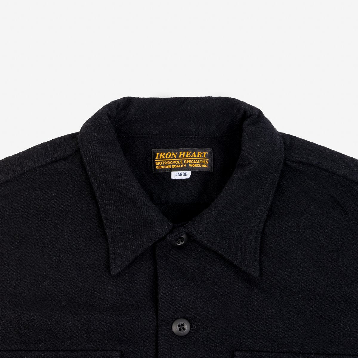 IHSH-346-BLK 10oz Recycled Nylon Mechanic Work Shirt Black