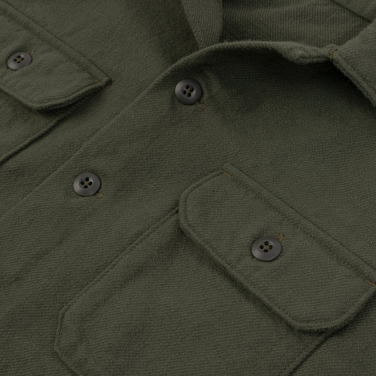 IHSH-346-ODG 10oz Recycled Nylon Mechanic Work Shirt Olive Green Drab