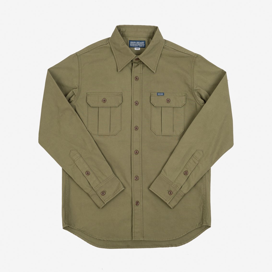 IHSH-354-ODG 9oz Military Shirt Olive Drab Green