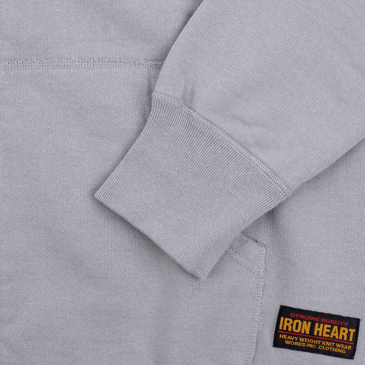IHSW-10-GRY 14oz Ultra Heavy Loopwheel Cotton Zip Hoodie Grey