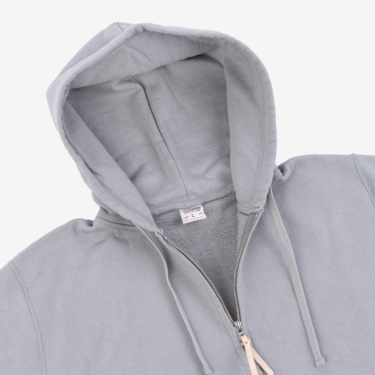 IHSW-10-GRY 14oz Ultra Heavy Loopwheel Cotton Zip Hoodie Grey