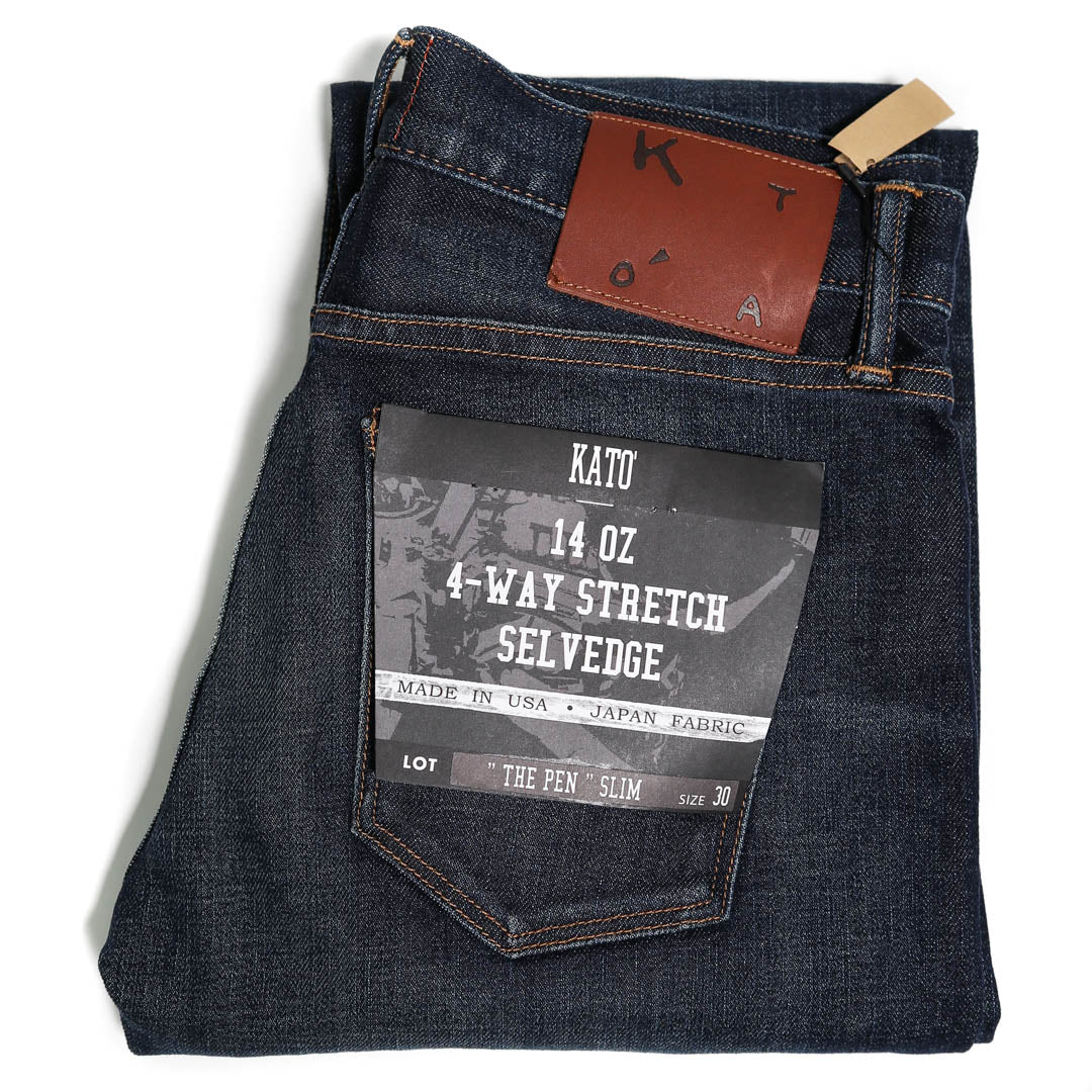 The Pen 14oz Jett Selvedge Denim