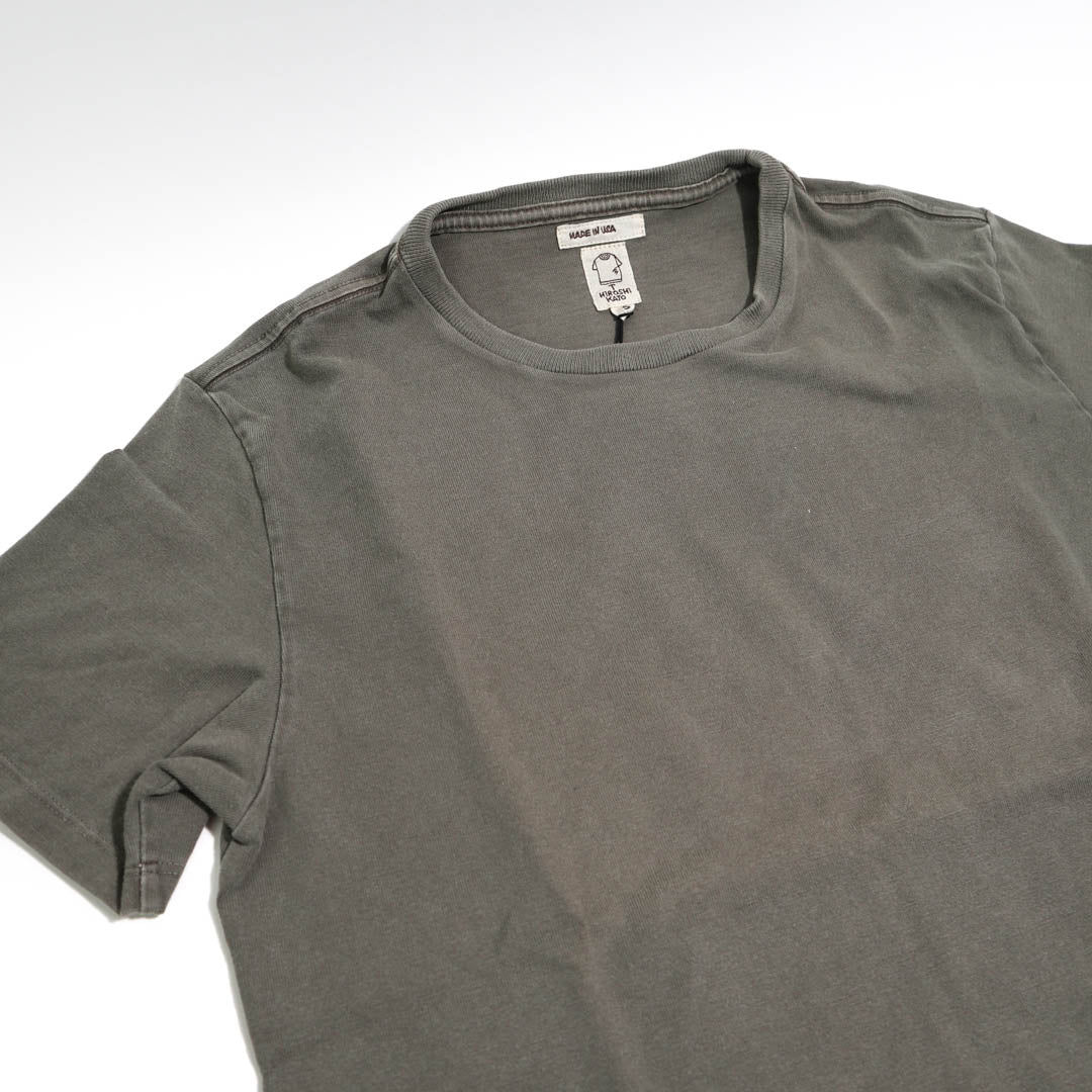 The Stamp Tee Distressed Military Green