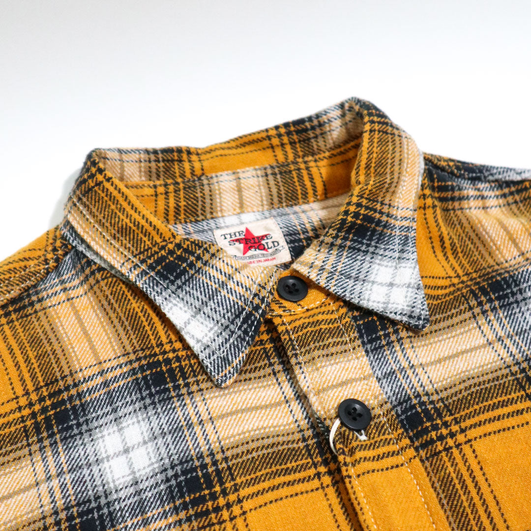 SGS2202 Brushed Flannel Check Nel Work Shirt Yellow