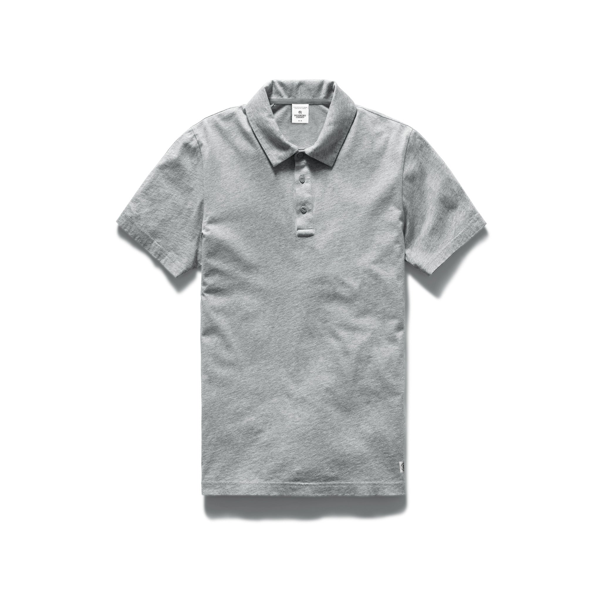 Pima Cotton Jersey Polo Heather Grey