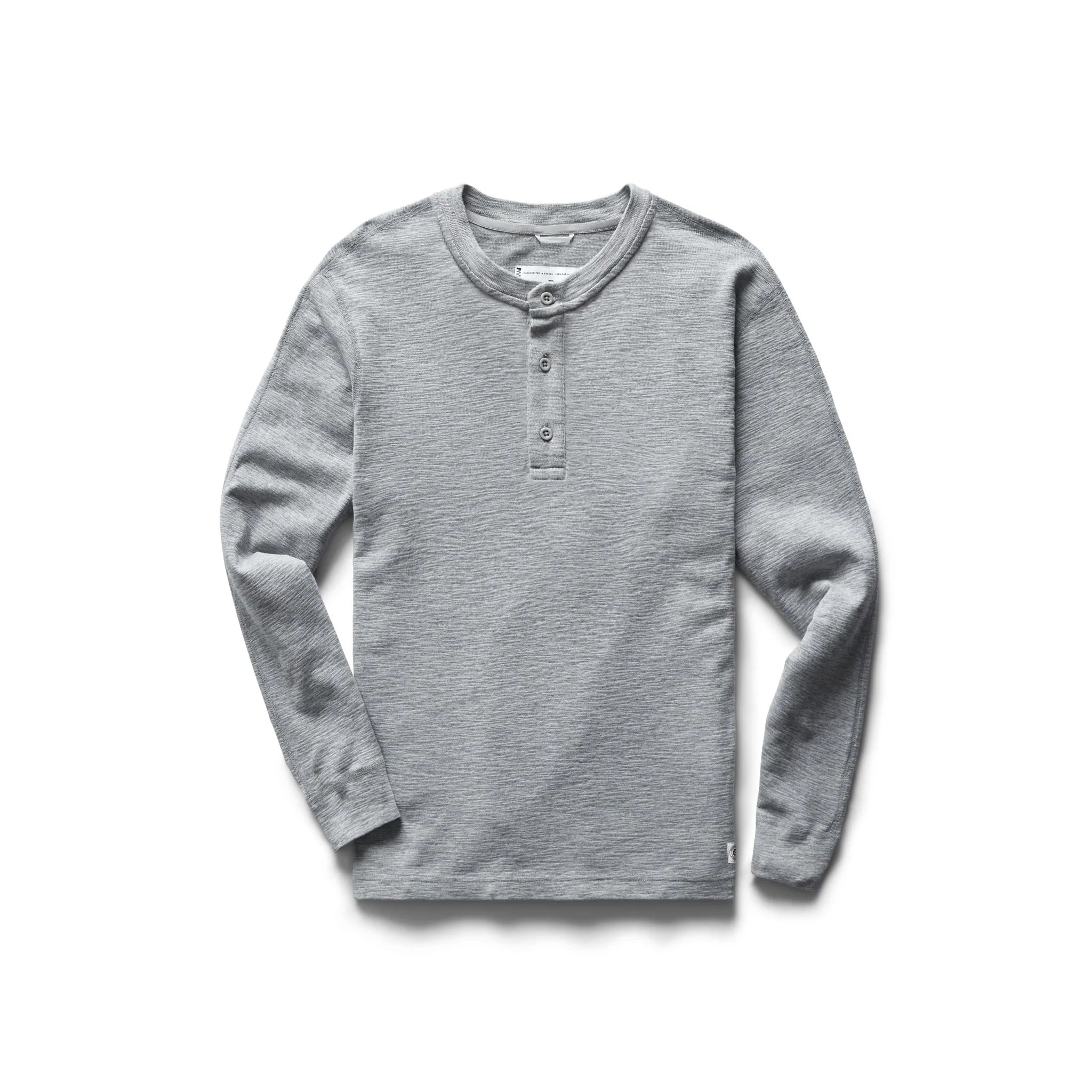 1x1 Slub Henley Heather Grey