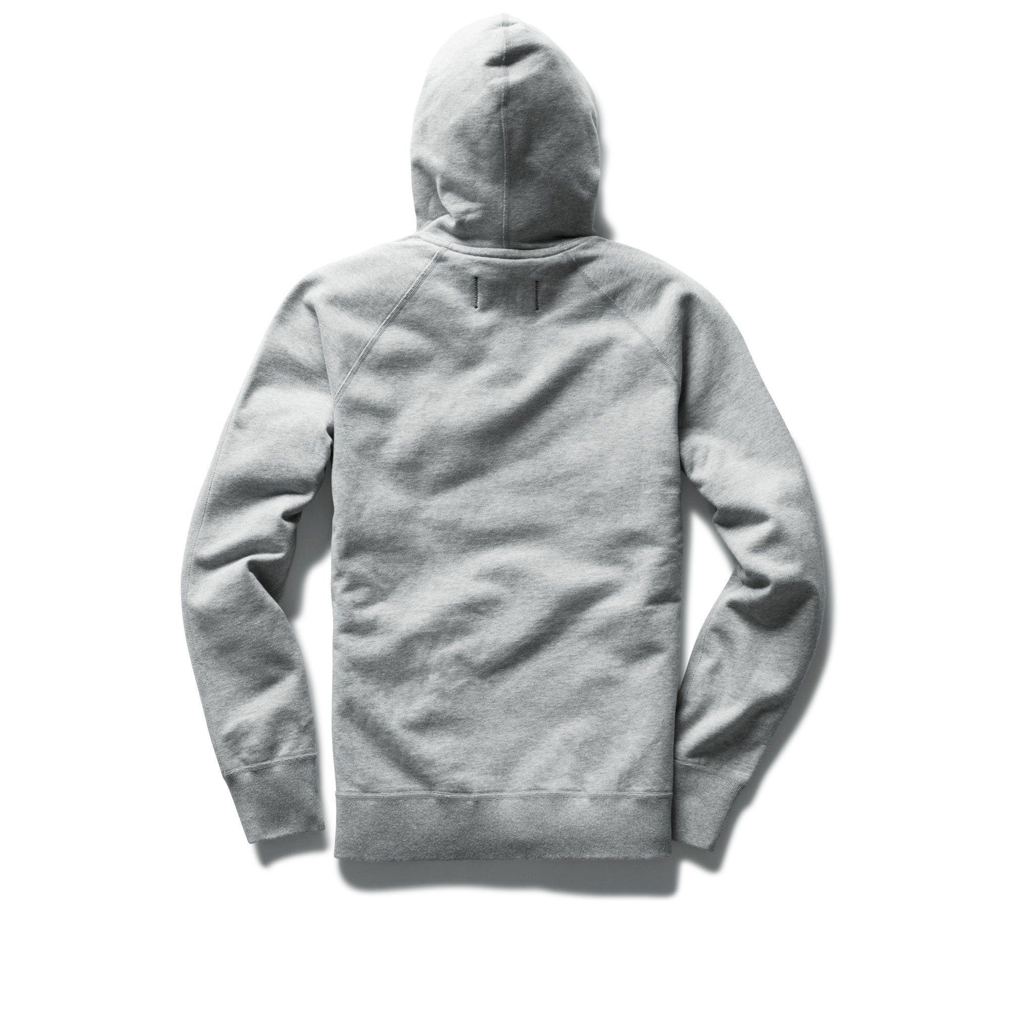 Midweight Terry Zip Hoodie Heather Grey