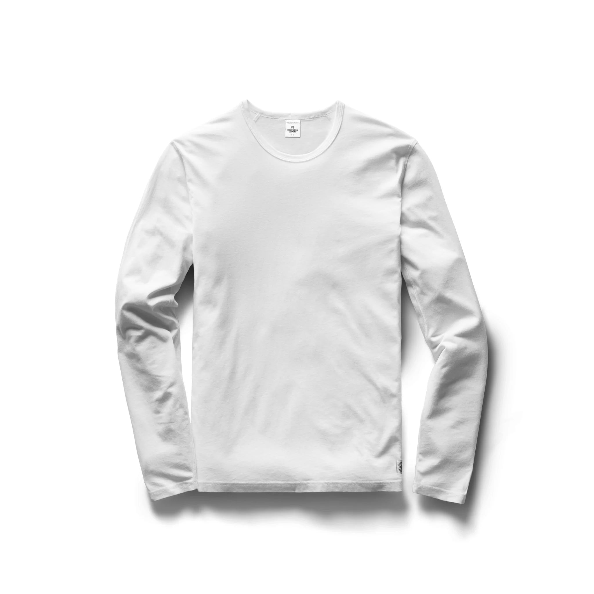 Cotton Jersey Long Sleeve T-Shirt White