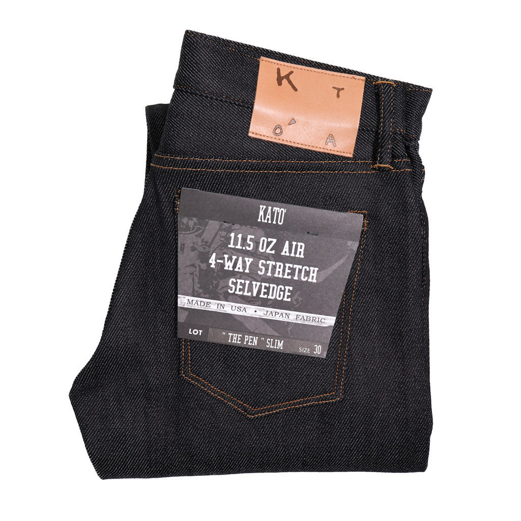 The Pen 11.5oz Indigo Raw Air Selvedge Denim