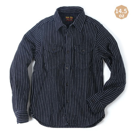 Indigo Stripe Heavy Flannel Shirt